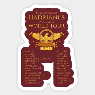 Emperor Hadrian World Tour Ancient Roman Empire History Sticker